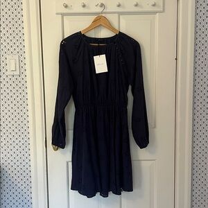 DELUC - NWT - Navy Eyelit Dress